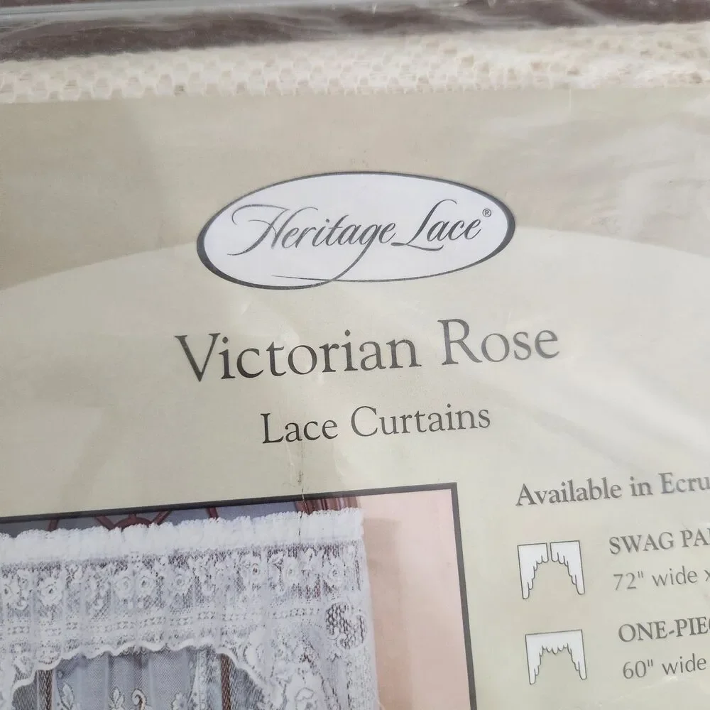 Heritage Lace Victorian Rose Lace Curtains #2860E-6062 60x62